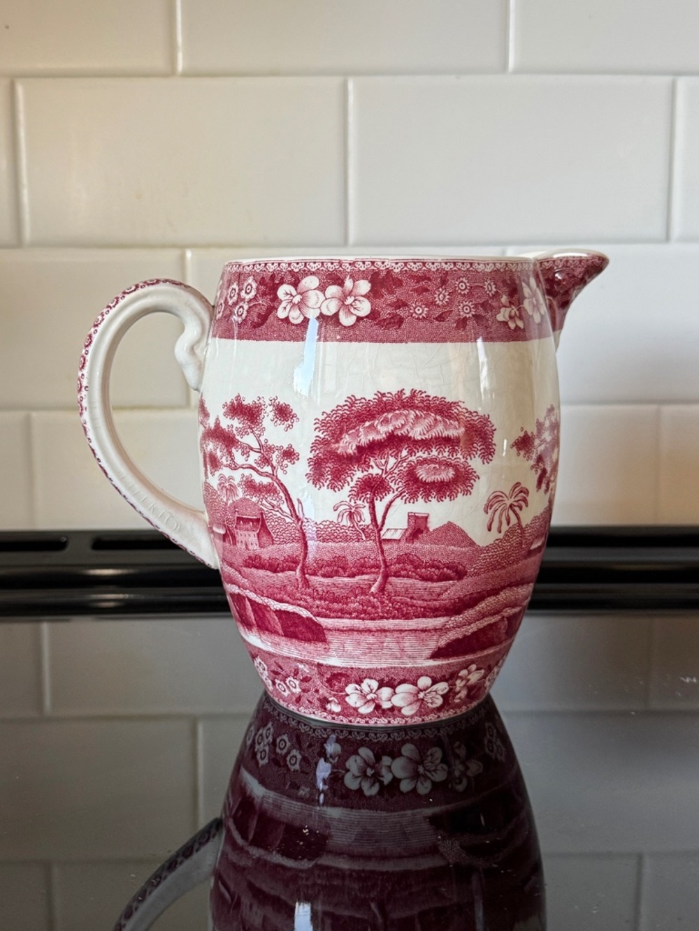 Antique Copeland. Spode's Tower Large Creamer Pitcher